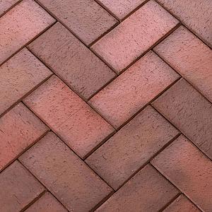 Тротуарный кирпич ЛСР 0.51NF 200x100x50мм 50шт/м2 Красный флэш Ноттингем