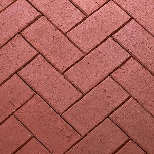 Тротуарный кирпич ЛСР 0.51NF 200x100x50мм 50шт/м2 Тёмно-красный Эдинбург