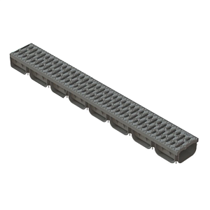 Лоток пластиковый DN100 H70 в сборе с пластиковой решеткой S`Park 1000x135x70мм 08818 Лоток пластиковый DN100 H70 в сборе с пластиковой решеткой S`Park 1000x135x70мм 08818-С (серый)